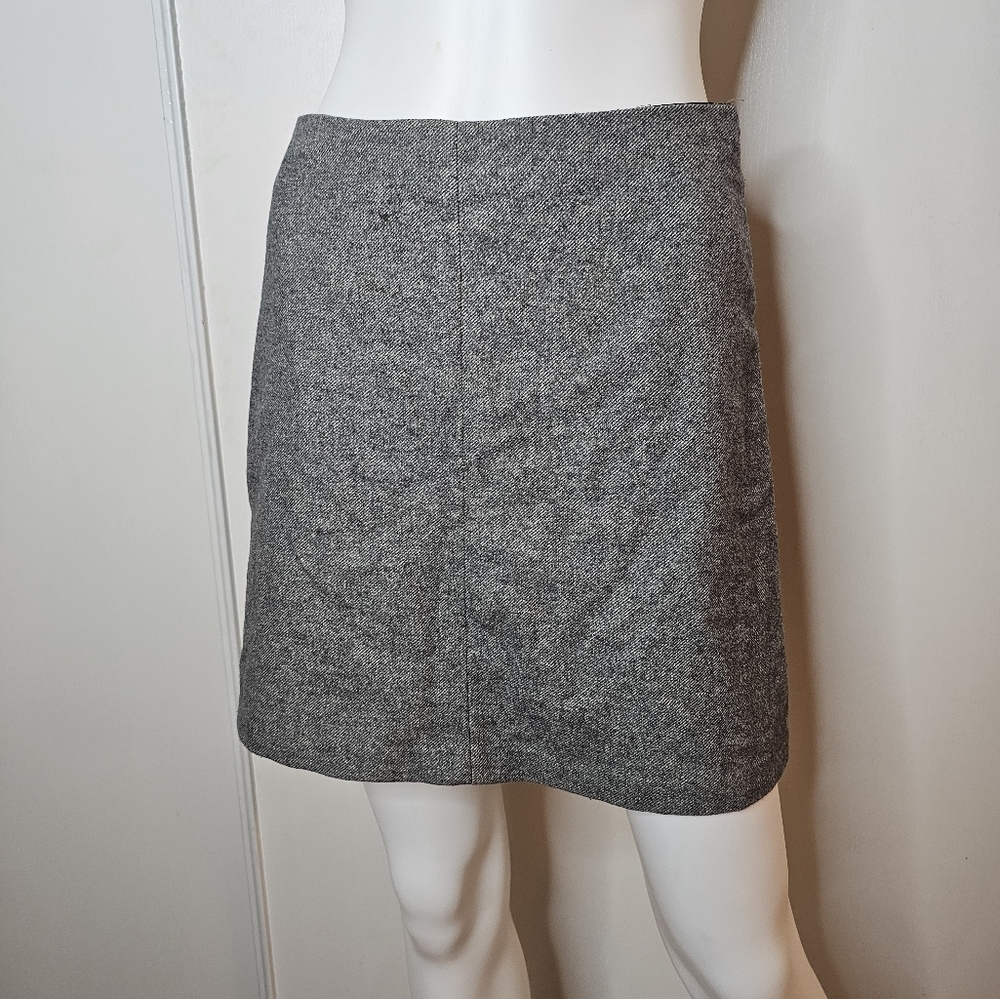 Wilfred Aritzia Grey Wool & Cashmere Skirt Size 6 Fabric Made In Italy